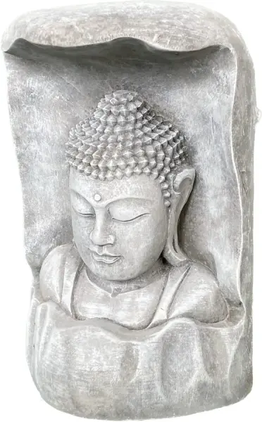 Artikelbild 10 des Artikels “Anwar - Buddha Büste, Relief im Baumstamm, 28,5 cm H | Steinguss “
